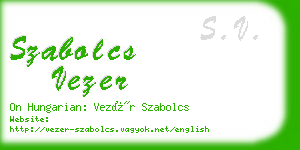 szabolcs vezer business card